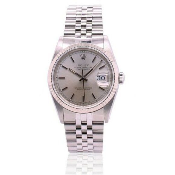 Rolex Datejust Ladies Watch 18k White Gold & SS Silver Index Jubilee 68274 31mm - Picture 5 of 5